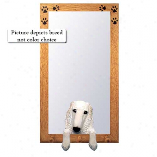 Bi Borzoi Hall Mirror With Oak Natural Frame