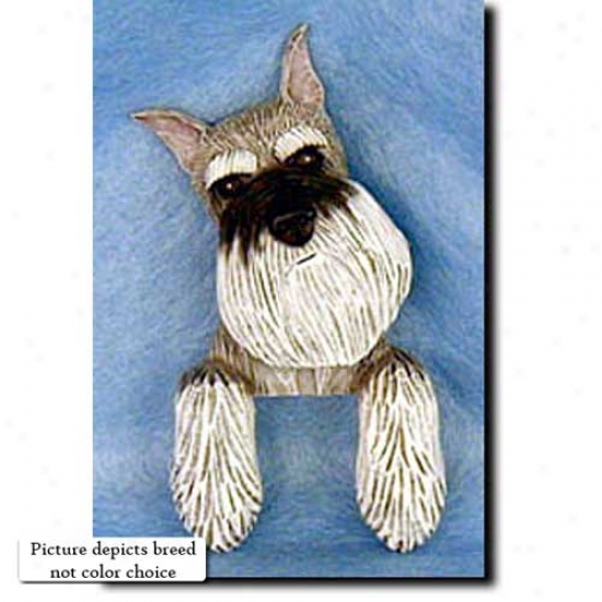 Black And Silver Miniature Schnauzer Door Topper