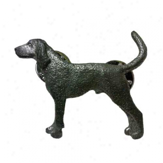 Black And Tan Coonhound Pewter Pin