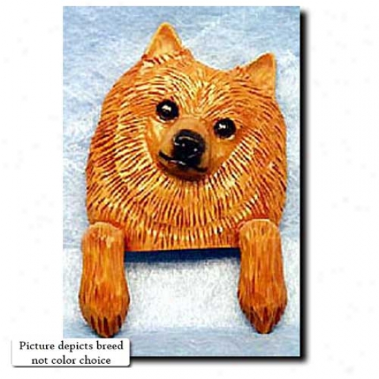 Black And Tan Pomeranian Door Topper