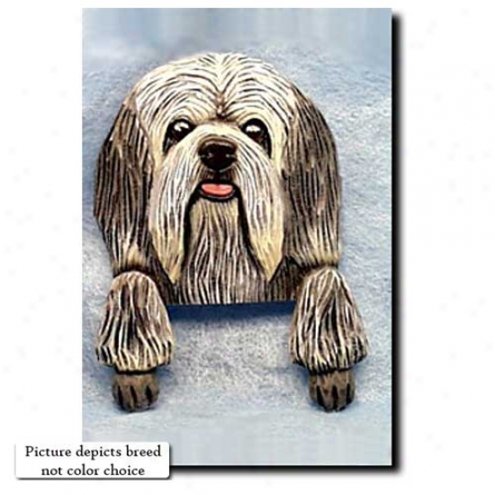 Black And White Lowchen Door Topper