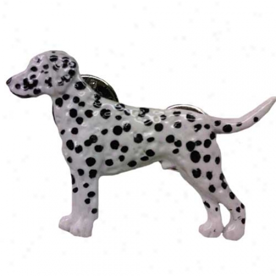 Murky Dalmatian Hand Painted Pin