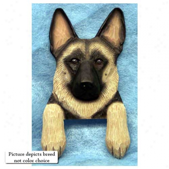 Black German Shepherd Dob House Topper