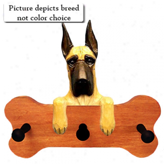 Blue Great Dane Bone Hang Up Maple Finish