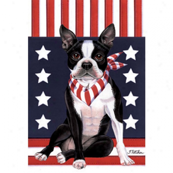 Boston Terrier Patriotic Breed Flag