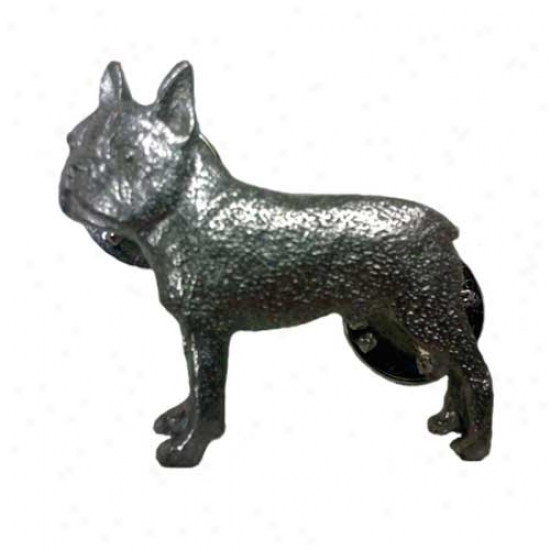 Boston Terrier Pewter Pin