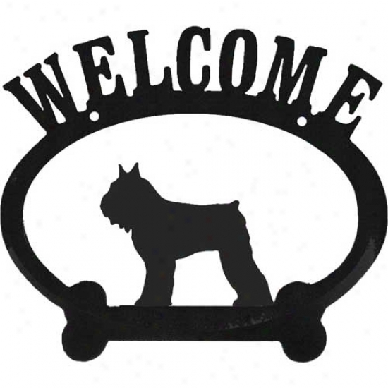 Bouvier Des Flanders Metal Welcome Sign