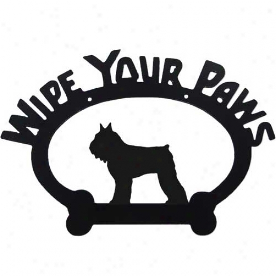 Bouvier Des Flanders Wipe Your Paws Decorative Sign