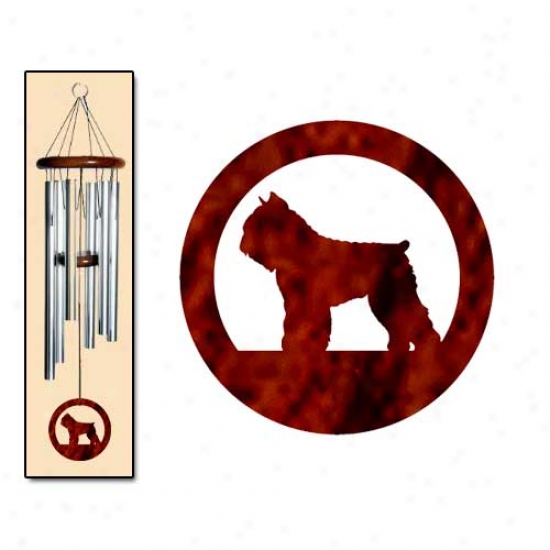 Bouvier Des Flandres Wind Chimes Medium Silvsr