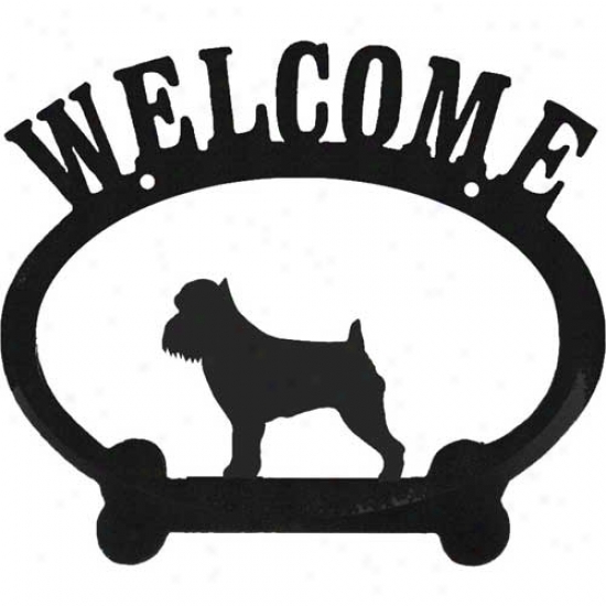 Brussels Griffon Metal Welcome Symbol