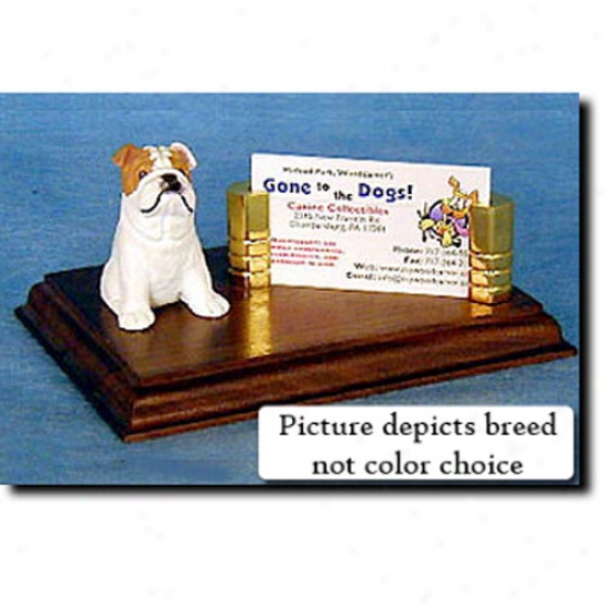 Bulldog (red) Business Card Holder