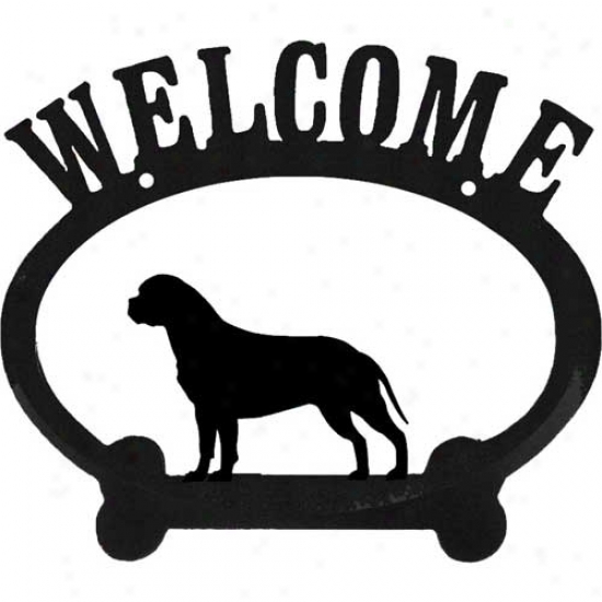 Bullmastiff Metal Welcome Sign