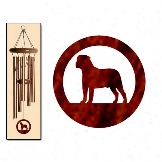 Bullmastiff Wind Chimes Petty Bronze