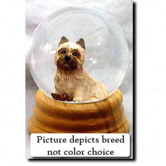 Cairn Terrier (light Grey) Musical Snow Globe