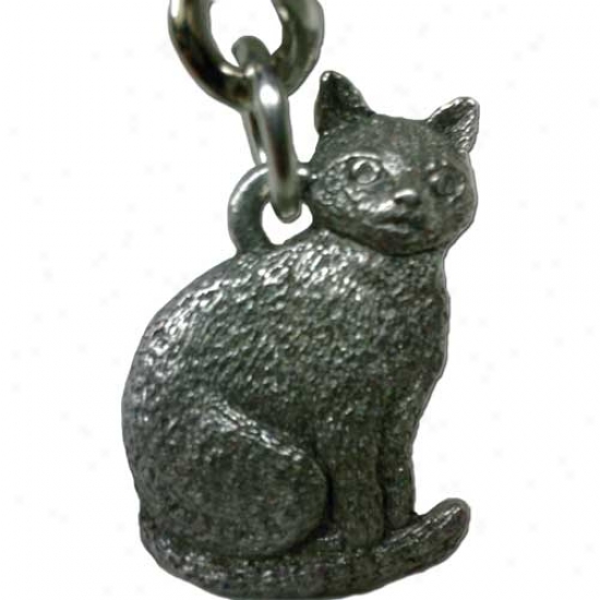 Cat Sitting Keychain