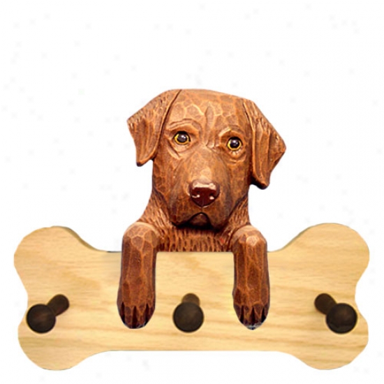 Chesapeake Bay Retriever Bone Hang Up Natural Oak