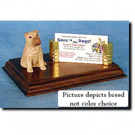 Chinese Shar-pei (re Fawn) Business Card Holder