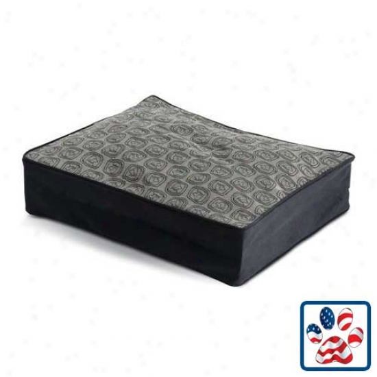 Crypton Wegman Woven Screensaver Rectangle Dog Bed Medium Blackjack