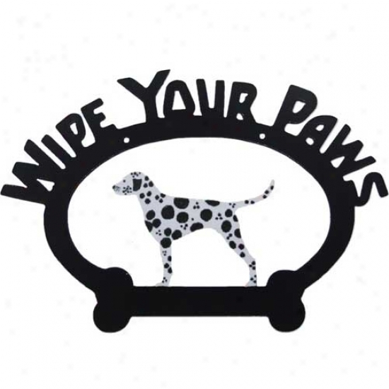 Dalmation Wipe Your Paws Decorative Sign
