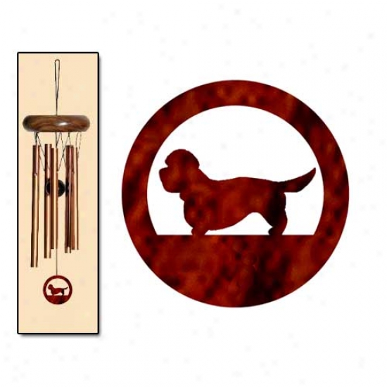 Dandie Dinmony Terrier Wind Chimes X-small Bronze
