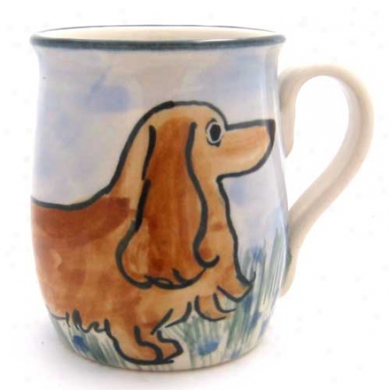 Deluxe Longhaired Brown Dachshund Mug
