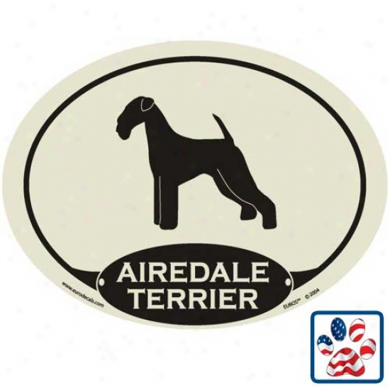 European Style Airedale Terrier Auto Decal