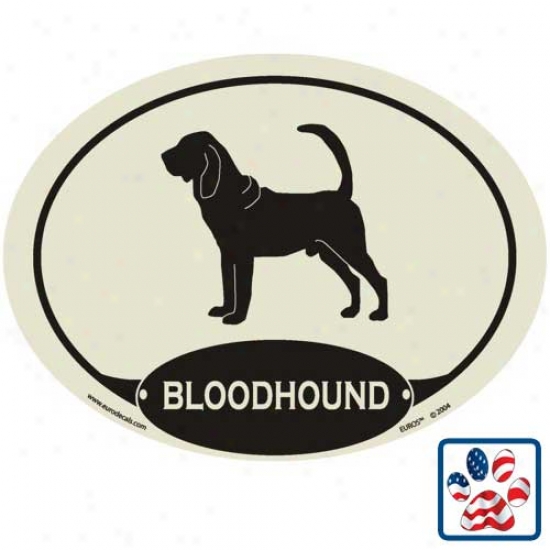 European Style Bloodhoun dAuto Decal