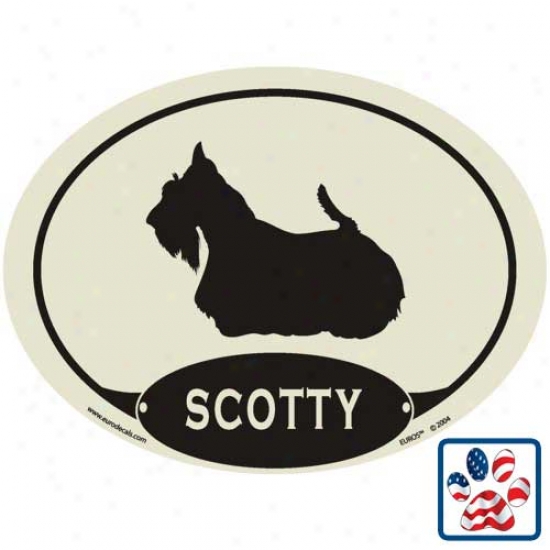 European Style Scottish Terrier Auto Decal