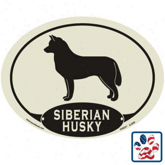 European Style Siberian Husky Auto Decal