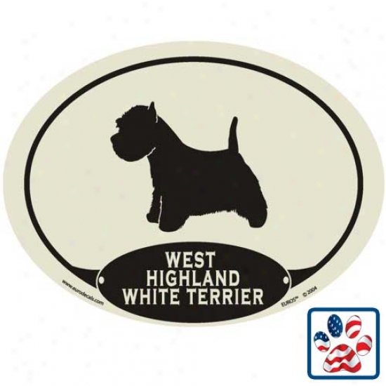 European Style West Highland White Terrier Auto Decal