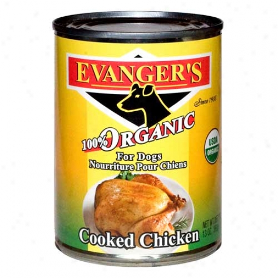 Evangers Cooked Organic Chicken Dog Food Case Of 12 13.2oz Cans