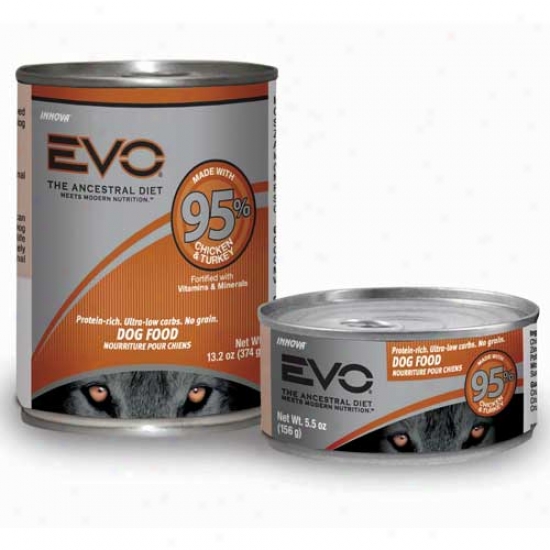 Evo 95 Percent Chicken And Turkey Dog Food Declension-form Of 24 5.5oz Cans