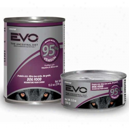 Evo 95 Percent Venison D0g Food Case Of 12 13.2oz Cans
