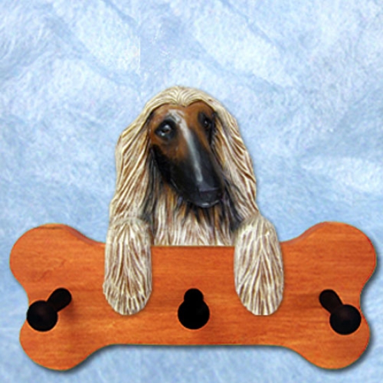 Fawn Afghan Hound Bone Hang Up Maple Finish