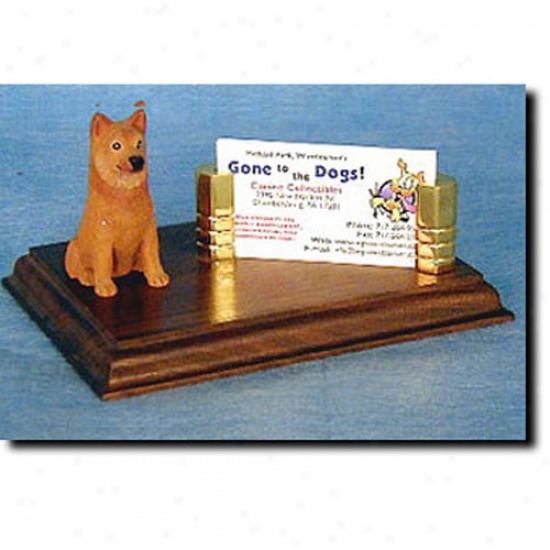 Finnish Spitz Business Card Holder