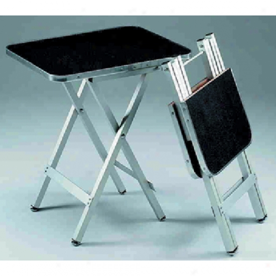 Folding Ringside Table 18 In X 23 In X 25 In  Champagne