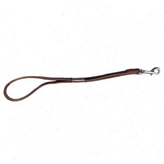 Heavy Leather Grooming Noose With Plastic Slide 16 Inch