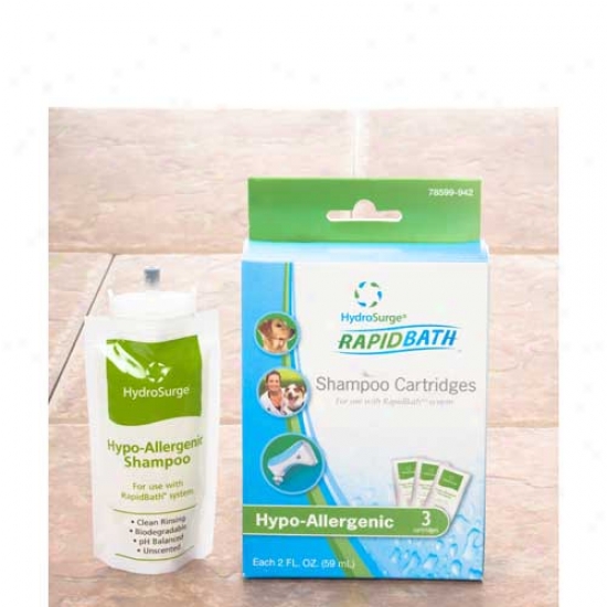 Hydrosurge Rapid Bath Hypoallergenic Animal Shampoo Cartridge 3 Pack