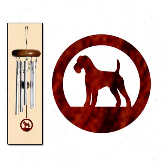 Irish Terrier Wind Chimes X-small Silver