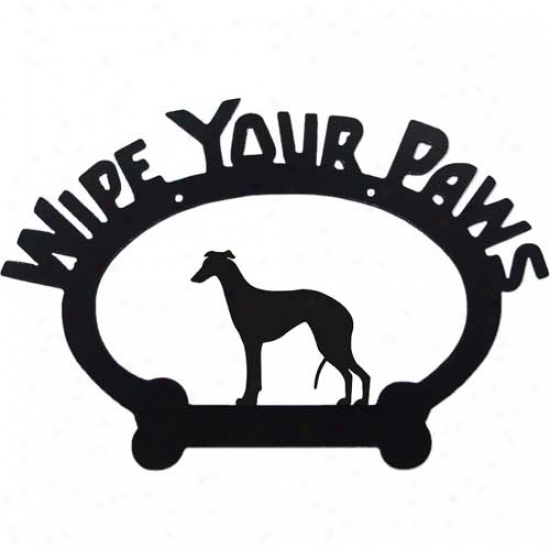 Italian Greyhound Wipe Your Paws Decorative Token