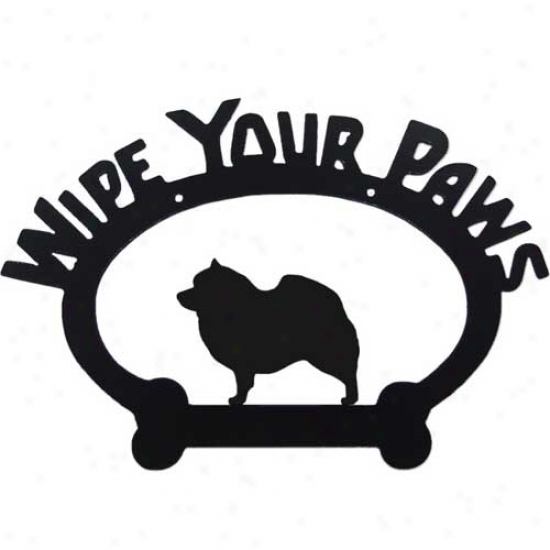 Keeshpnd Wipe Your Paws Decorative Sign