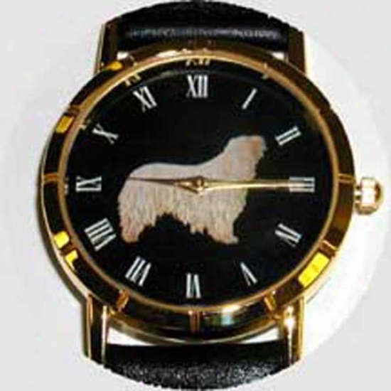 Komondor Watch - Small Face, Blackk Lrather