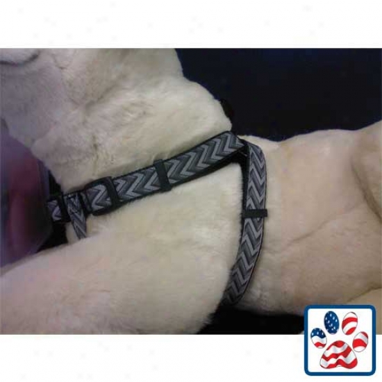 Lazerbrite Dog Harness 5/8inch X 18-26inches Pink Hearts