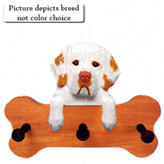 Lemon Clumber Spaniel Bone Hang Up Maple End