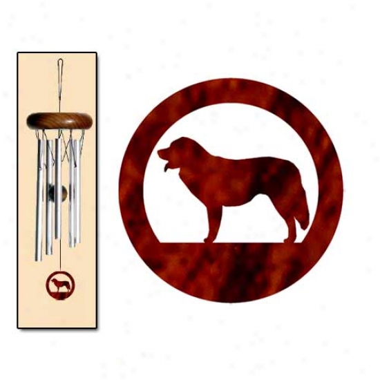 Leonberger Wind Chimes X-small Silver