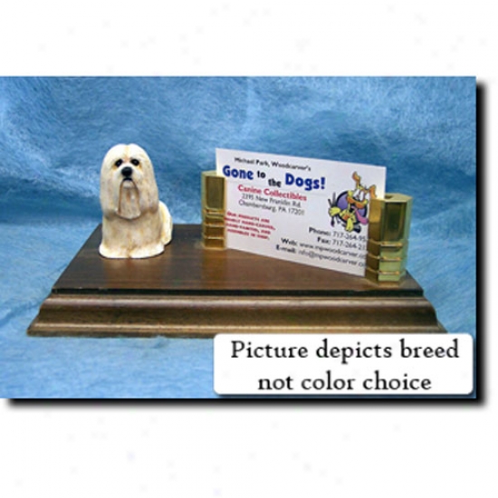 Lhasa Apso (black) Business Card Holder