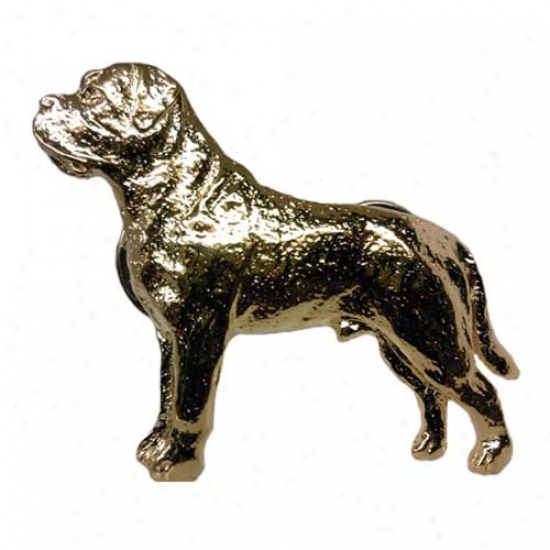 Mastiff Pin 24k Gold Plated