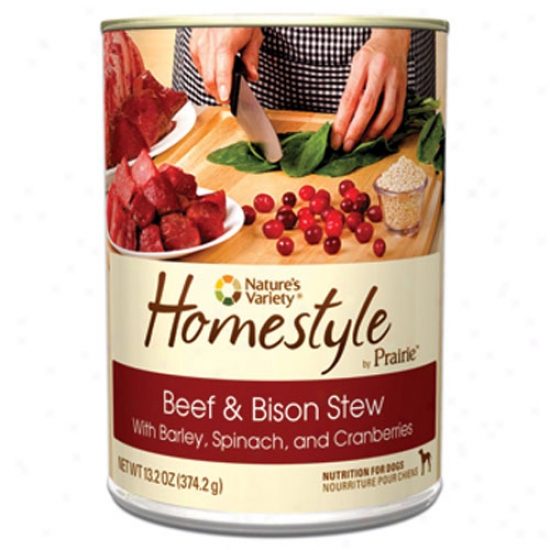 Natures Variety Homestyle Prairie Beef And Aurochs Dog Food Case Of 12 13.2oz Cans