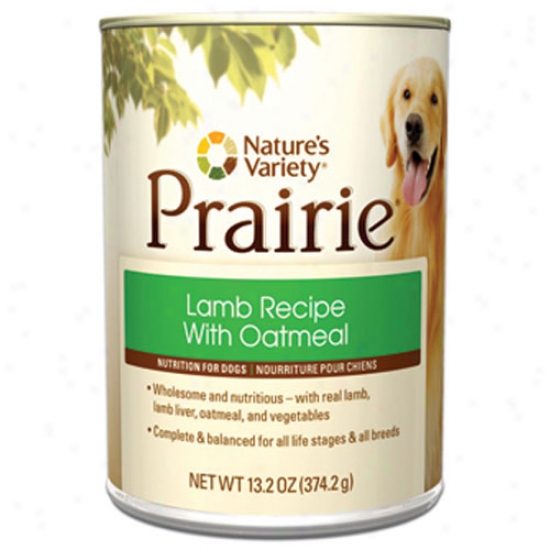 Natures Variety Prairie Lamb Recipe With Oatmeal For Dogs CaseO f 12 13.2oz Cans