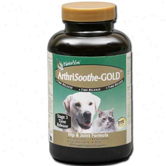 Naturv3t Arthrisoothe Gold 40 Tablets Time Release For Dogs